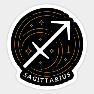 Sagittarius Zodiac Star Sign Birthday Gift T-Shirt Sticker